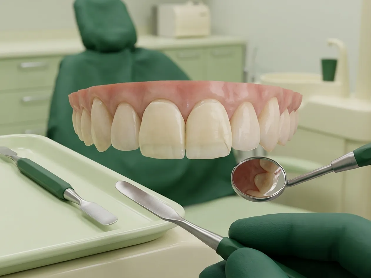 Render clinico della prova estetica in bocca: la forma provata prima di decidere