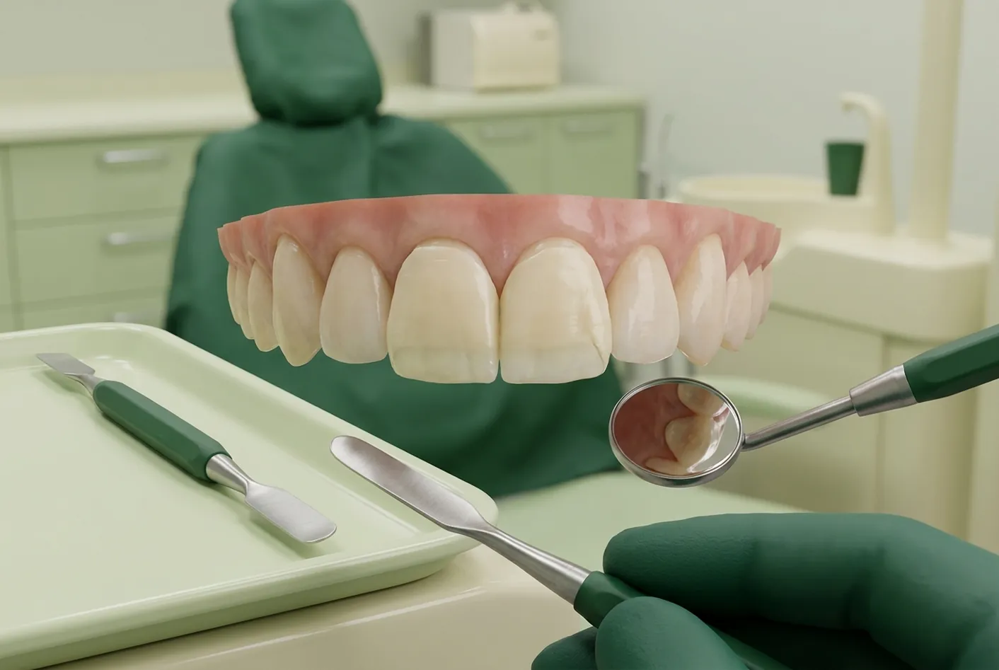 Render clinico della prova estetica in bocca: la forma provata prima di decidere