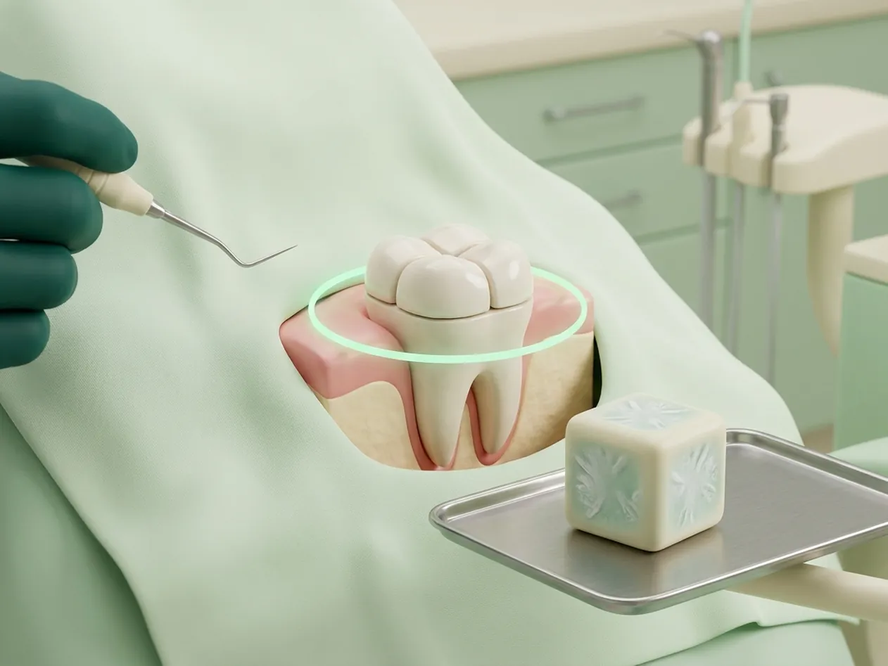 Render clinico del dolore acuto: il dente segnalato e l'impacco freddo