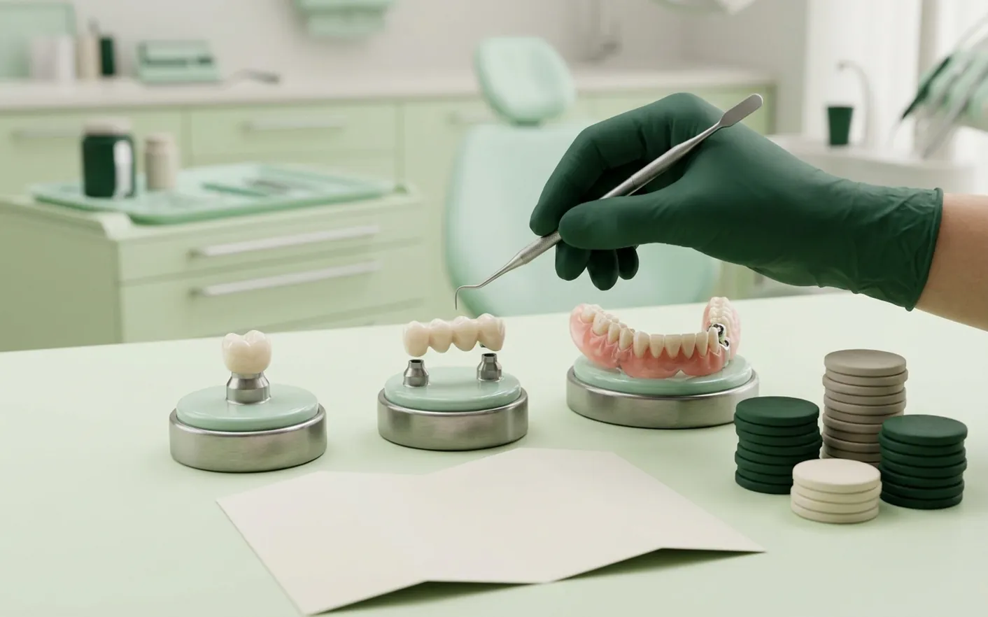 Render clinico del costo delle protesi: corona, ponte e dentiera con il preventivo