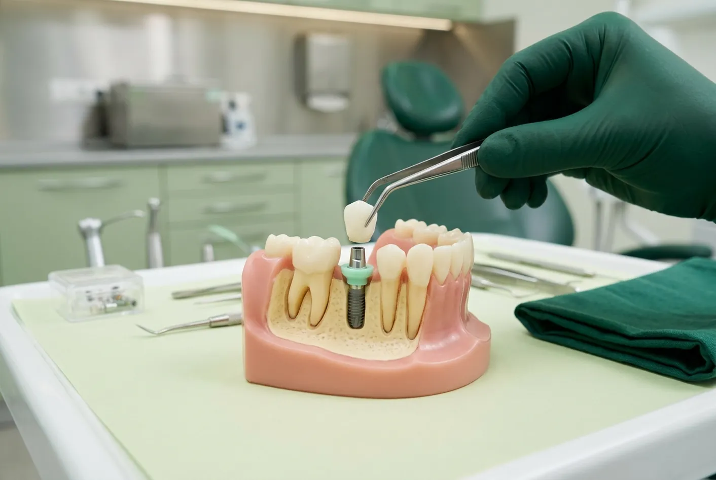 Implantologia dentale a Pisa: render clinico della pagina del trattamento