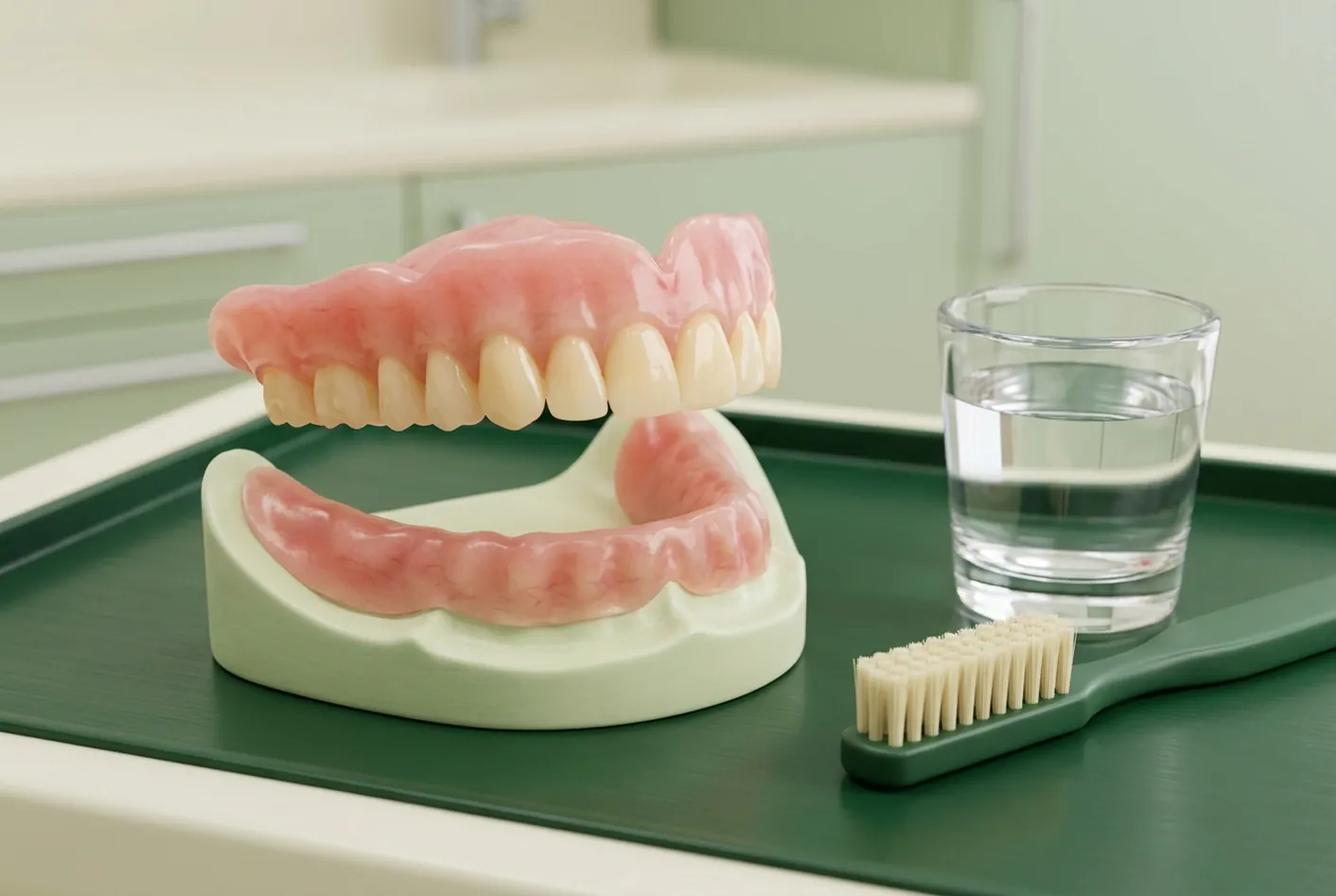 Dentiera a Pisa: la prova dei denti montati in cera nello studio di Ghezzano
