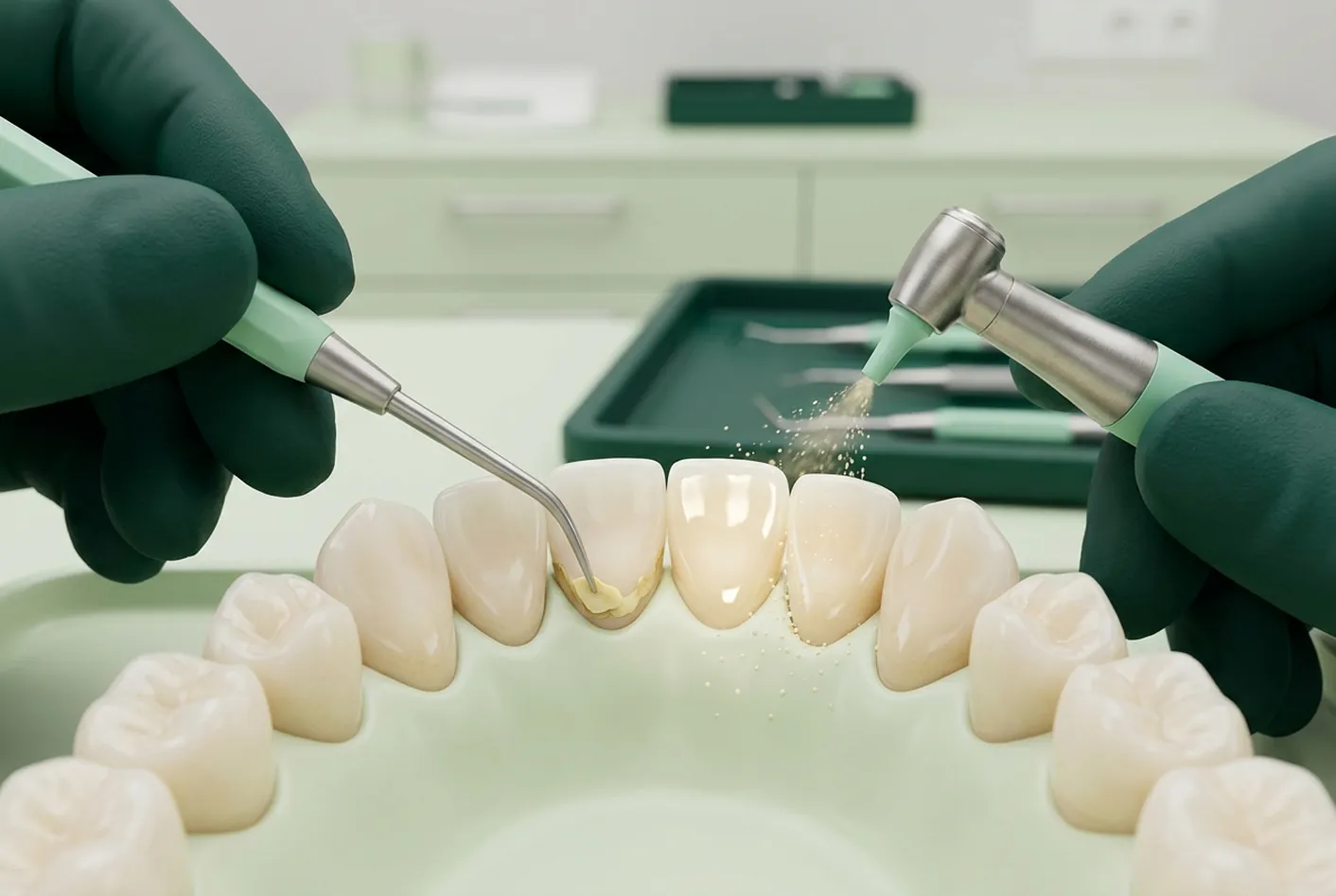 Pulizia denti a Pisa: la sala dedicata all'igiene nello studio di Via Carducci a Ghezzano